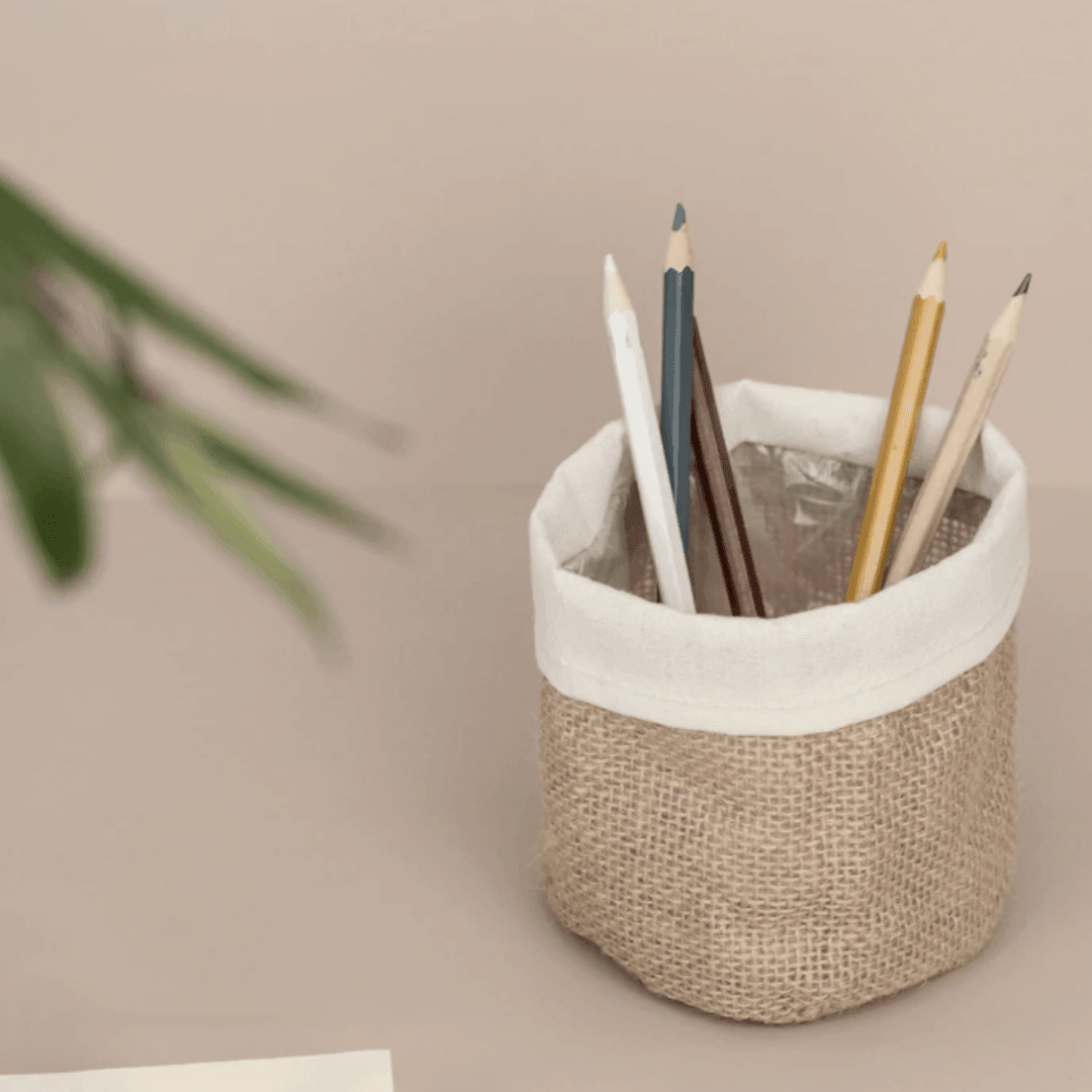 Panier Jardinière en Tissu Rustique