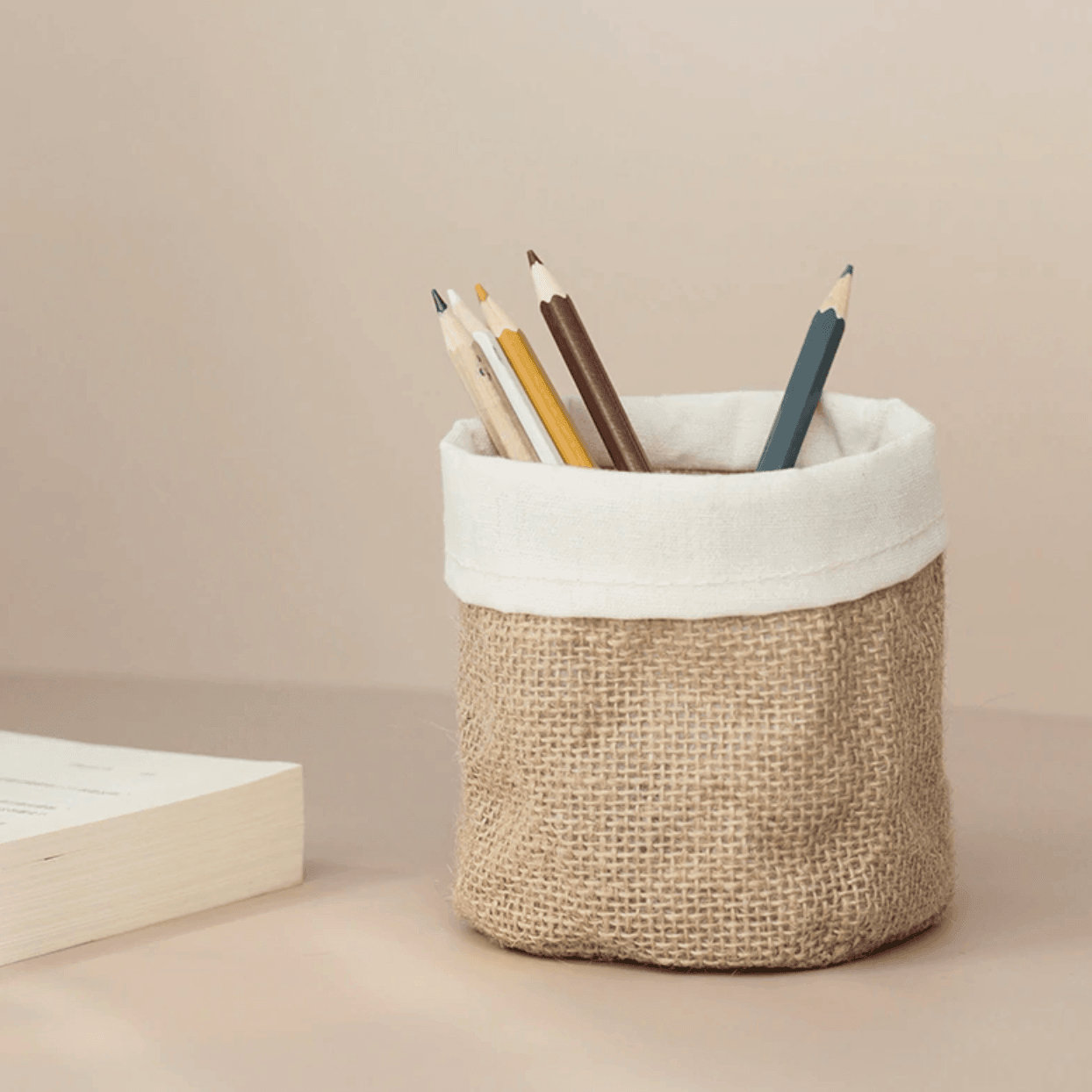 Panier Jardinière en Tissu Rustique