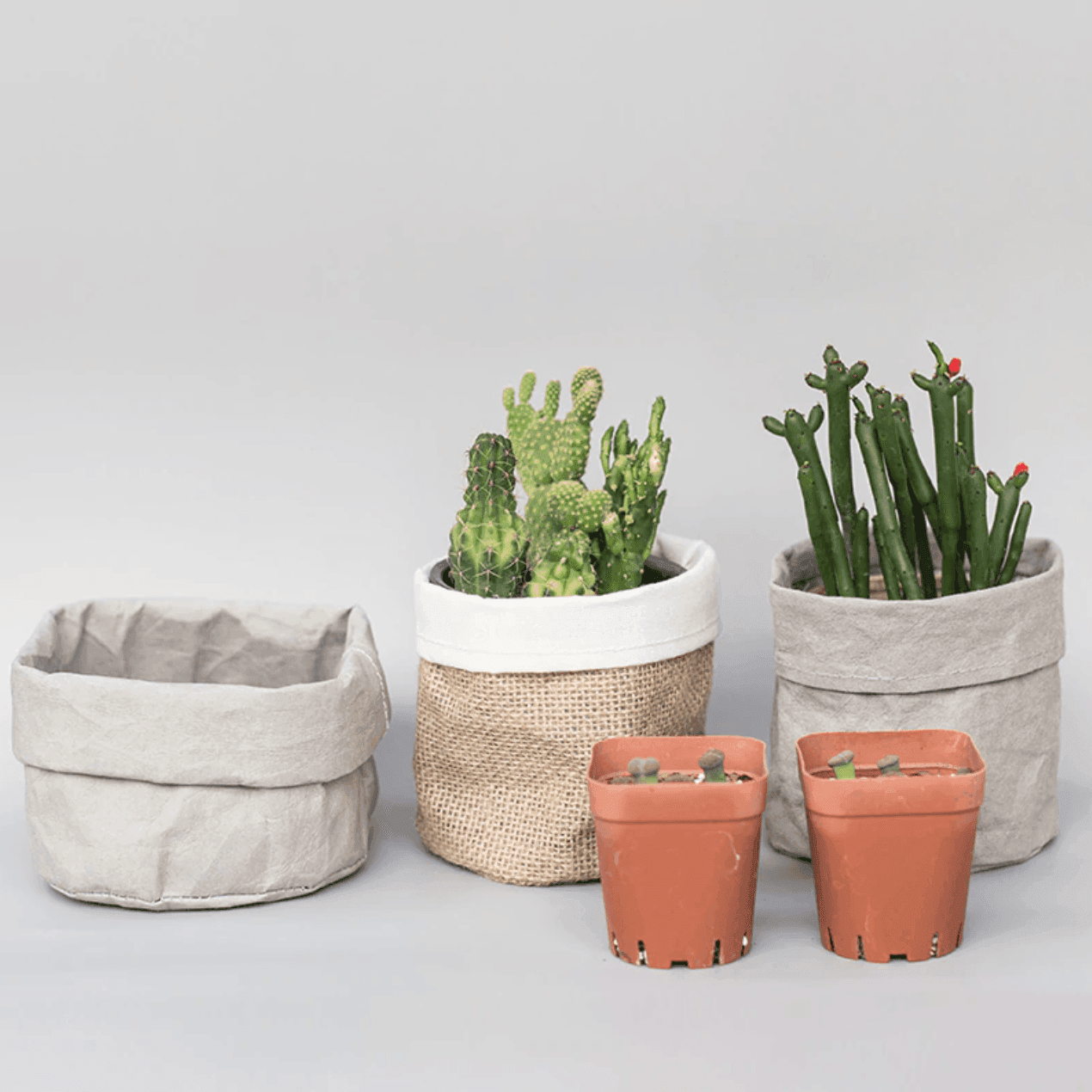 Panier Jardinière en Tissu Rustique