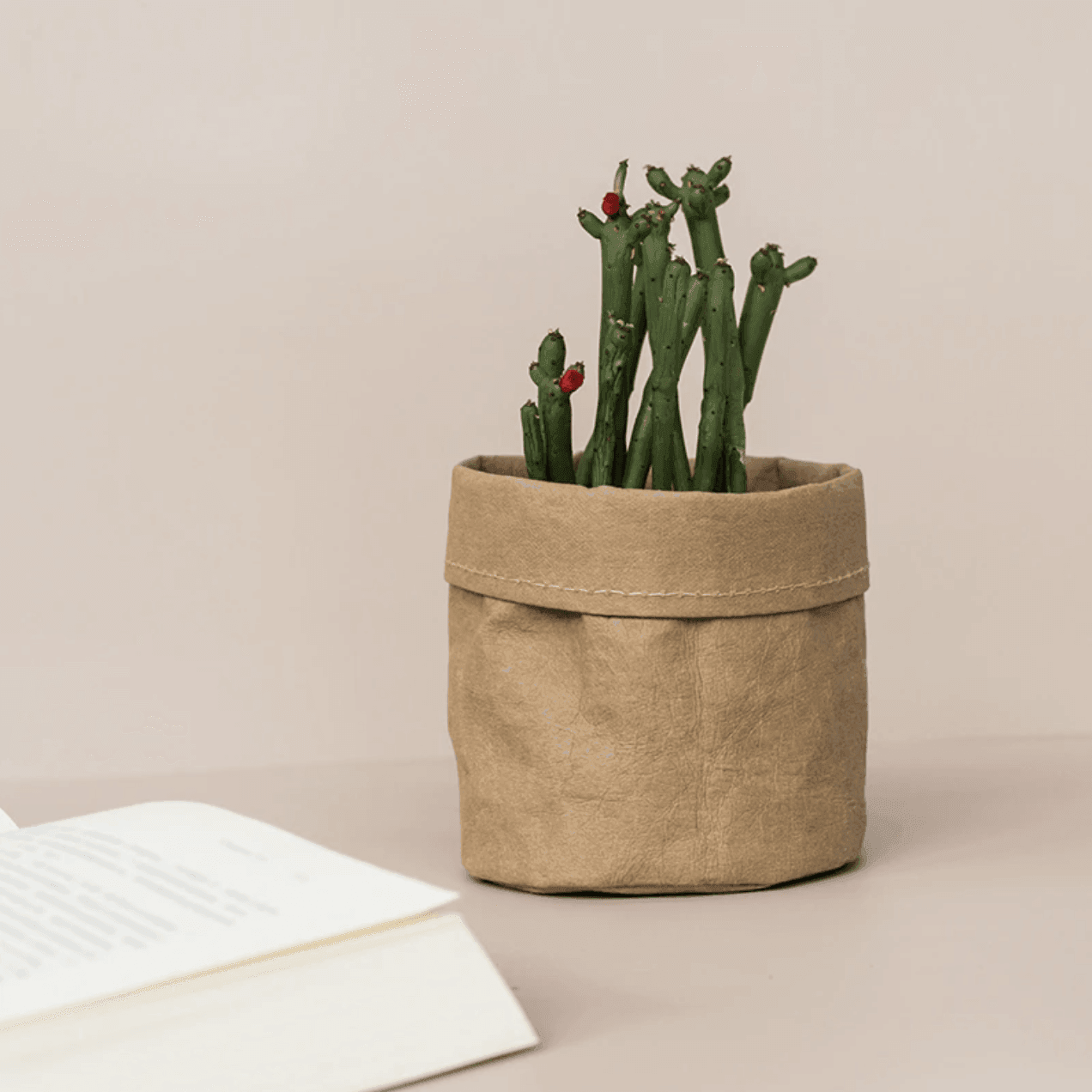 Panier Jardinière en Tissu Rustique