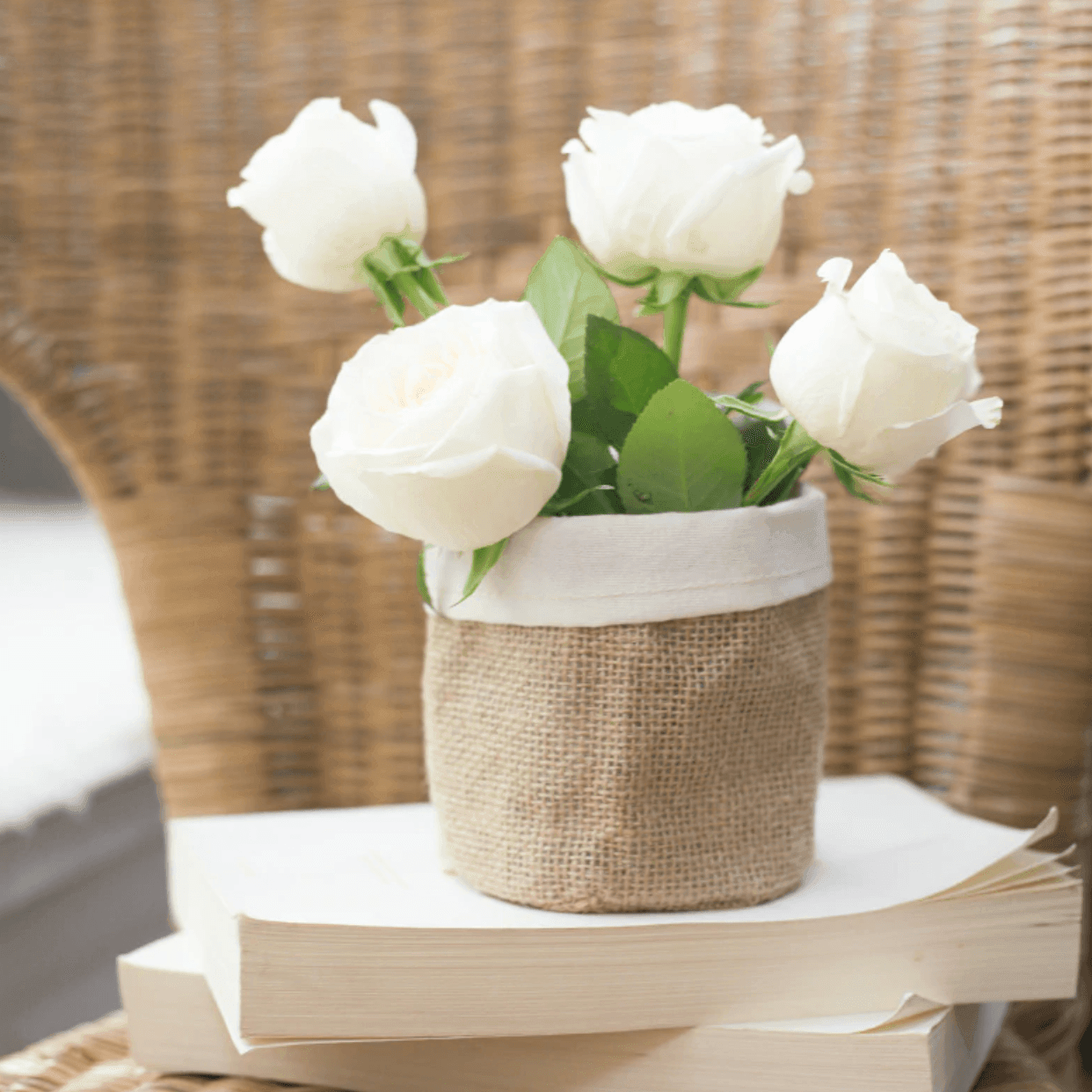 Panier Jardinière en Tissu Rustique