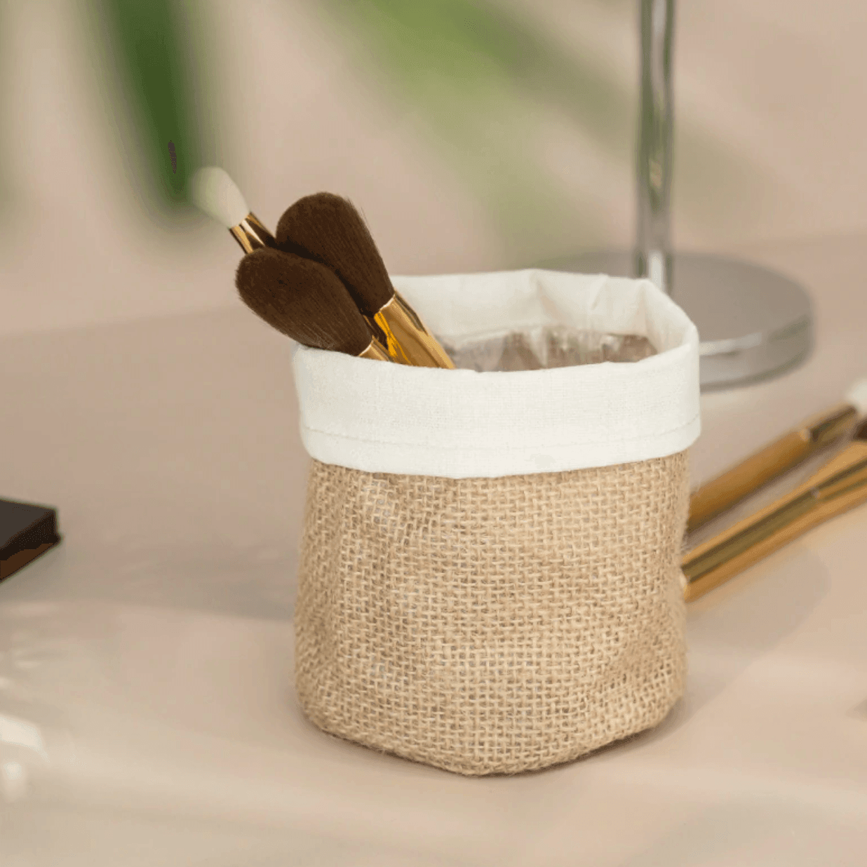 Panier Jardinière en Tissu Rustique