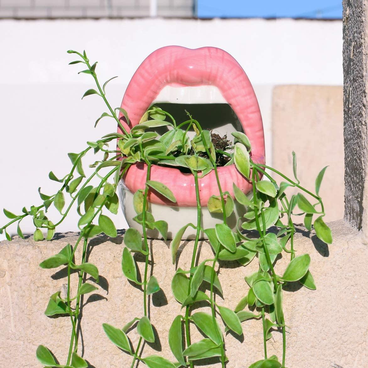 Pucker Up Lippen Keramik-Pflanztopf