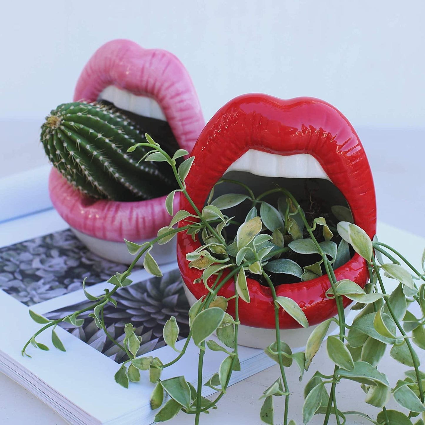 Pucker Up Lippen Keramik-Pflanztopf