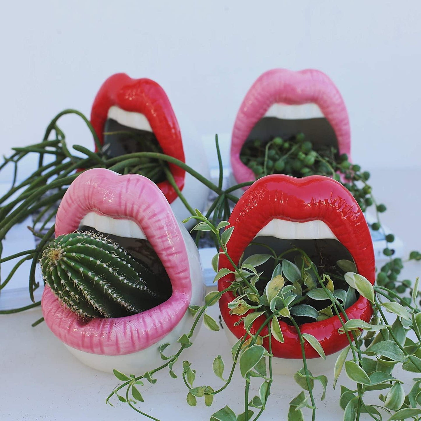 Pucker Up Lippen Keramik-Pflanztopf