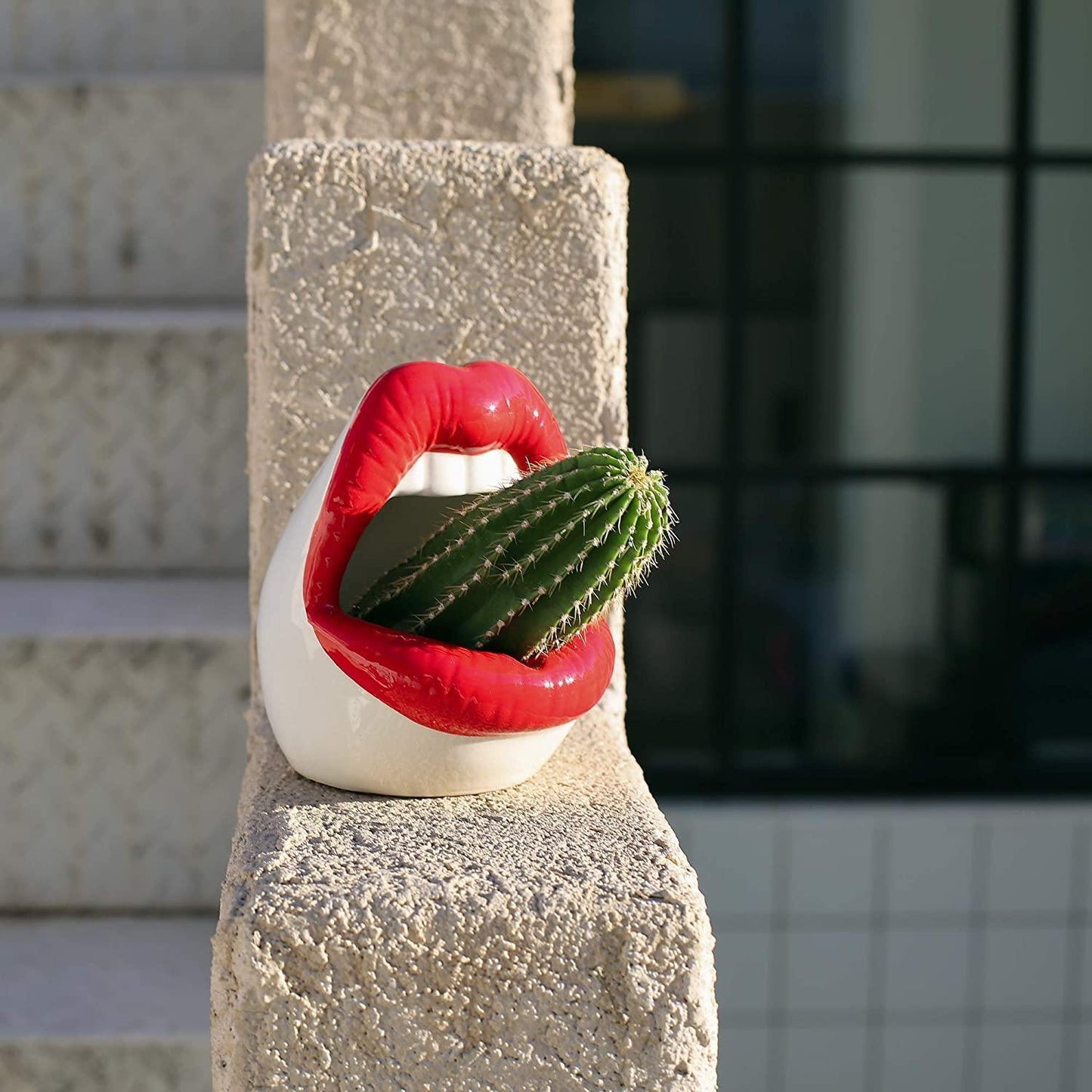 Pucker Up Lippen Keramik-Pflanztopf