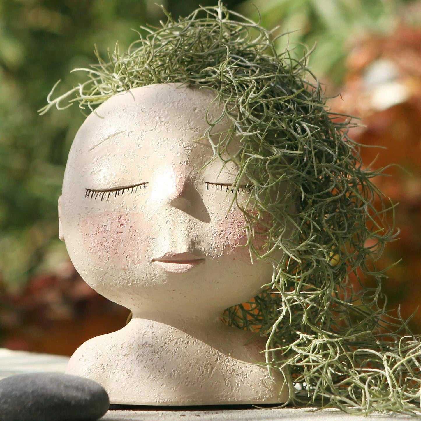 Vase à planter « Visage endormi, rêve paisible »