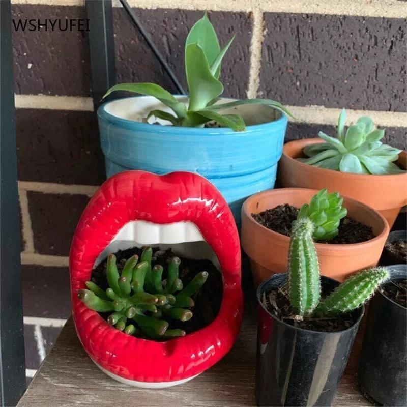 Pucker Up Lippen Keramik-Pflanztopf