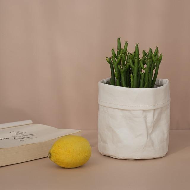 Panier Jardinière en Tissu Rustique