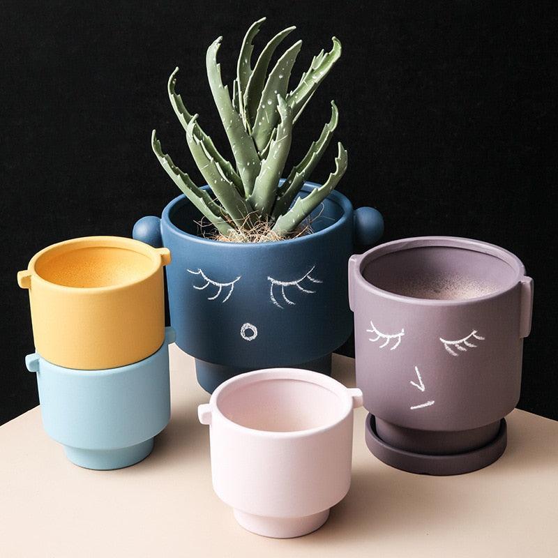 Jardinières en céramique à décorer soi-même