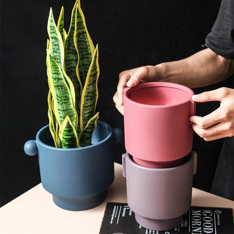 Jardinières en céramique à décorer soi-même