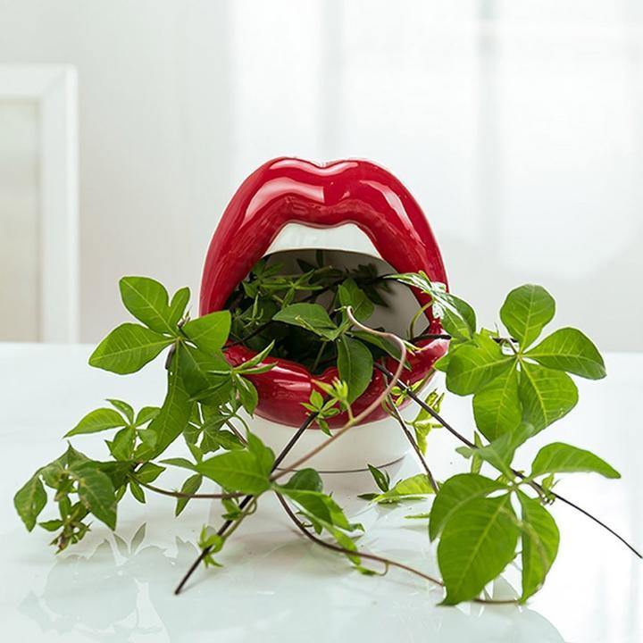 Pucker Up Lippen Keramik-Pflanztopf