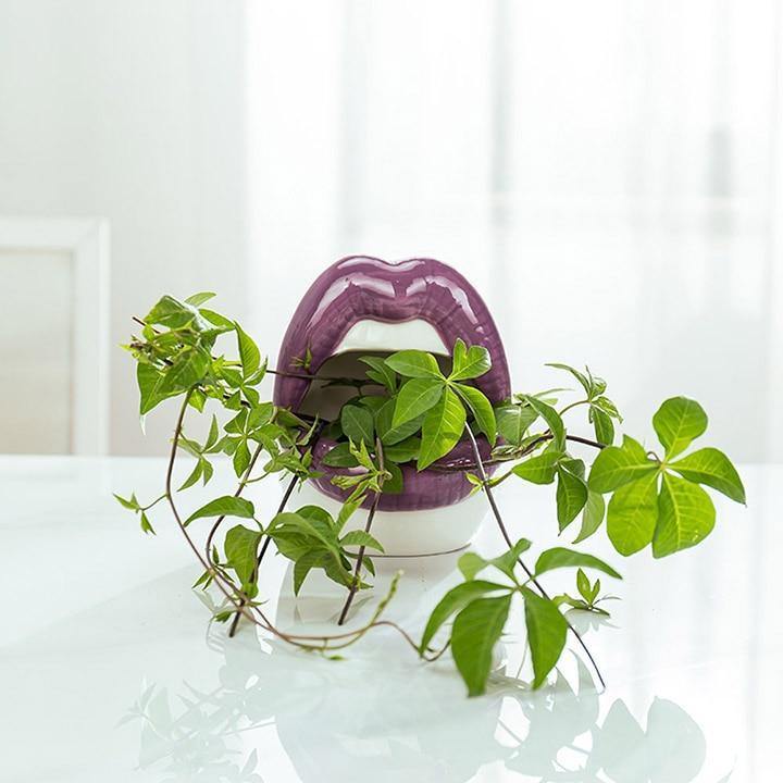 Pucker Up Lippen Keramik-Pflanztopf